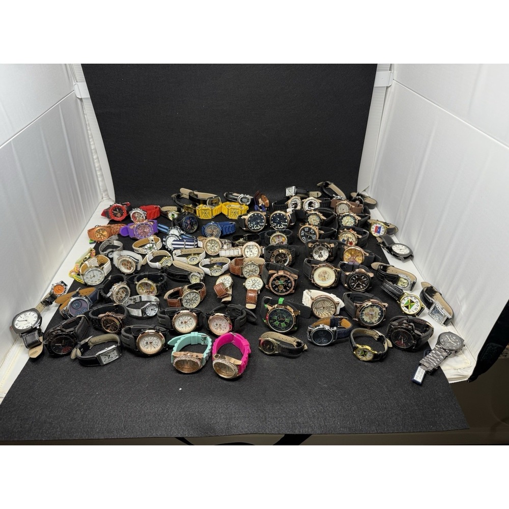 Huge Geneva Donna Vivi Fashion Watch Lot 60+ Men's Women's Wristwatches